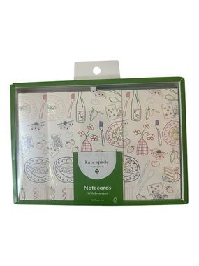 Kate Spade X Target  Notecards With Envelopes 20 Piece Set Dinner‎ Theme. NWT